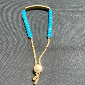 Michael Kors Haute Hardware Gold-tone bracelet with blue